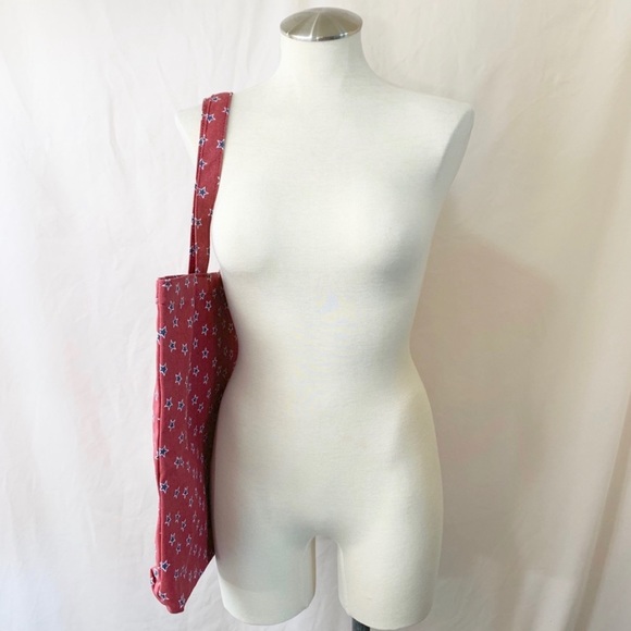 J. Crew Reusable Everyday Canvas Tote Star Print - Picture 3 of 5